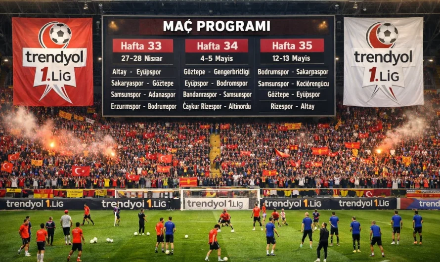 Trendyol 1. Lig 33-35. Haftaların Maç Programı ve Önemli Detaylar