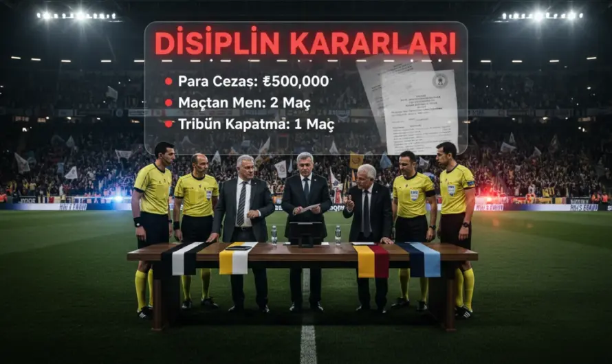 TFF Disiplin Kurulu Affetmedi: Futbolda Rekor Maddi Kararlar
